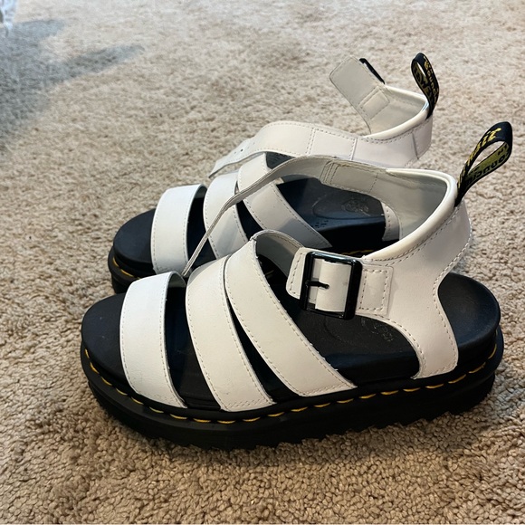 White dc martin platform sandals - Picture 1 of 2